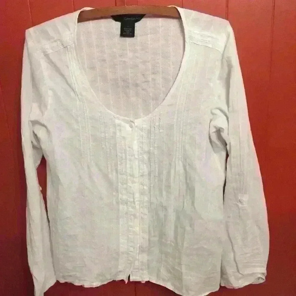 Calvin Klein Jeans peasant shirt - Picture 2 of 7